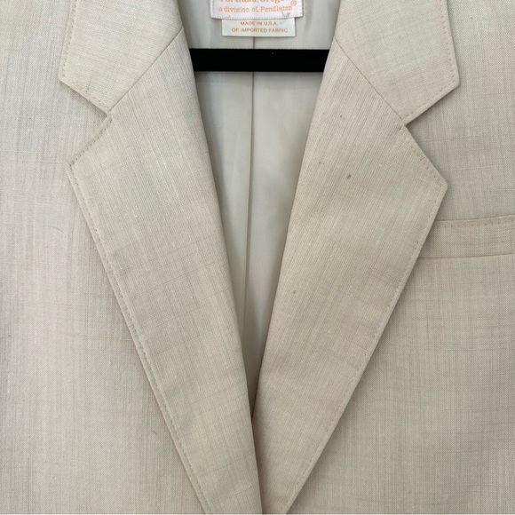 Vintage Pendleton Country Sophisticates Classic Cream Women's Blazer Size 6 - Picture 4 of 12